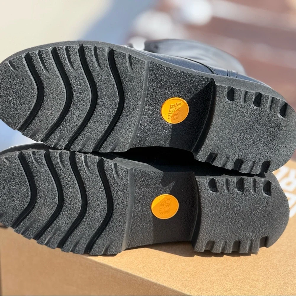 Samuel Hubbard Black Leather Moto Boots - Picture 6 of 11